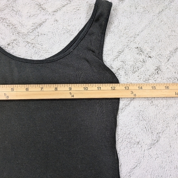 Madewell Bodysuit Women's XS Black Tank Thong Soft Stretchy Fitted Adjustable - Picture 3 of 8